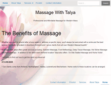 Tablet Screenshot of massagewithtalya.com